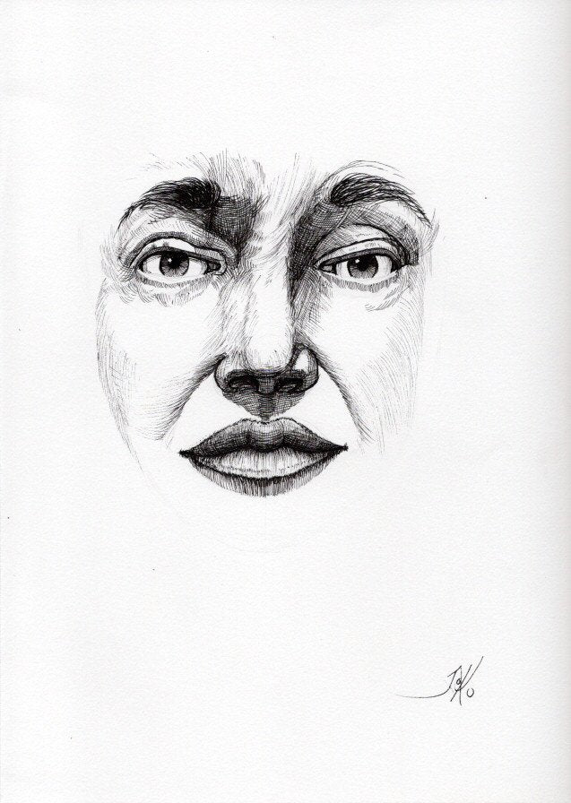 Woman's Face Study (Original)