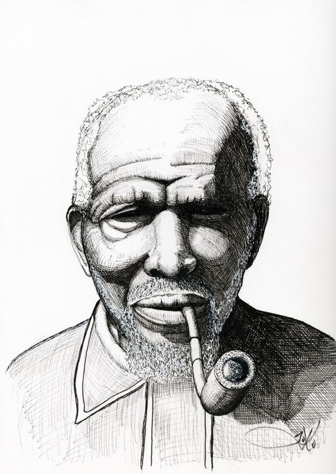 Old Man with Pipe